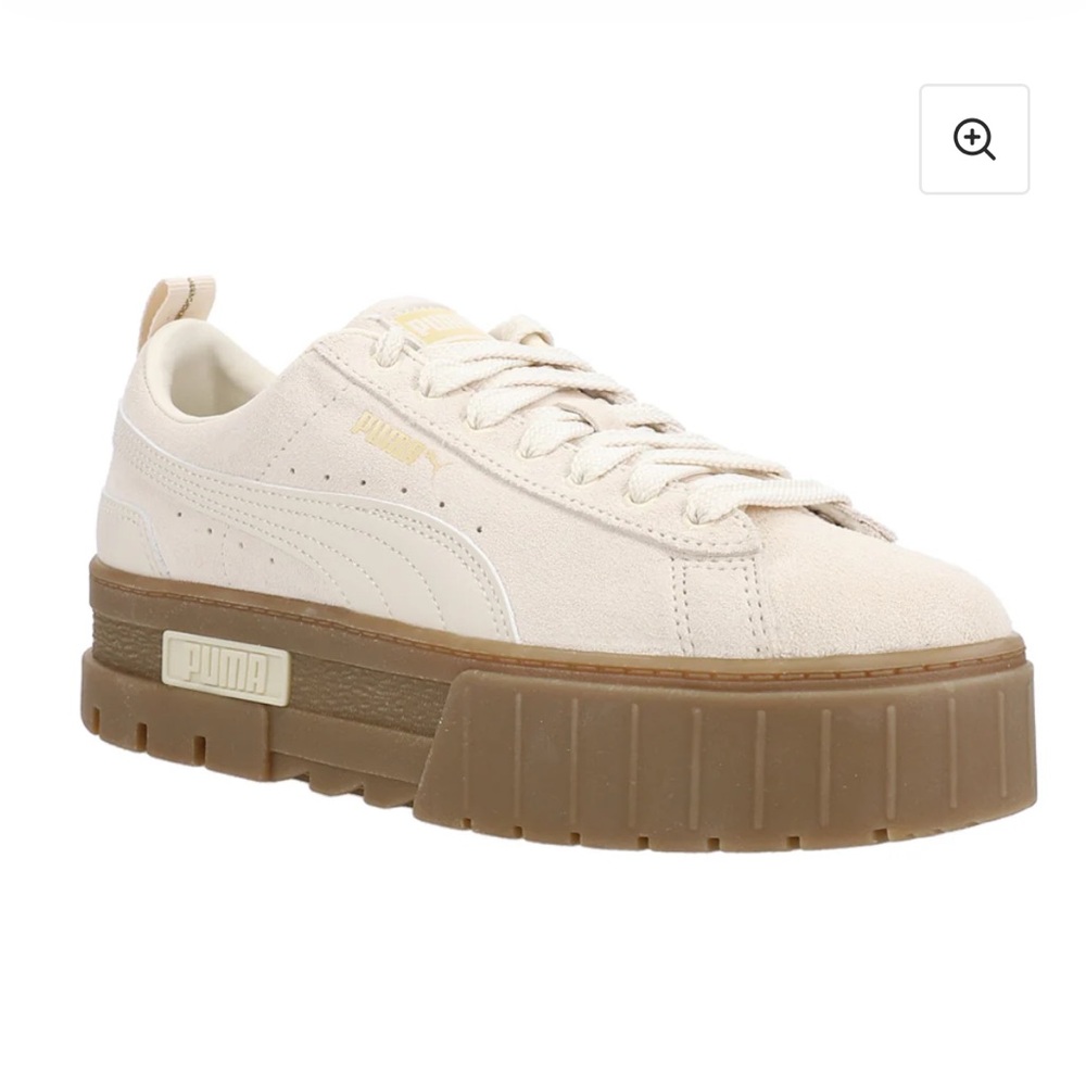 Puma Women's Mayze Brushed Tan Platform Sneakers